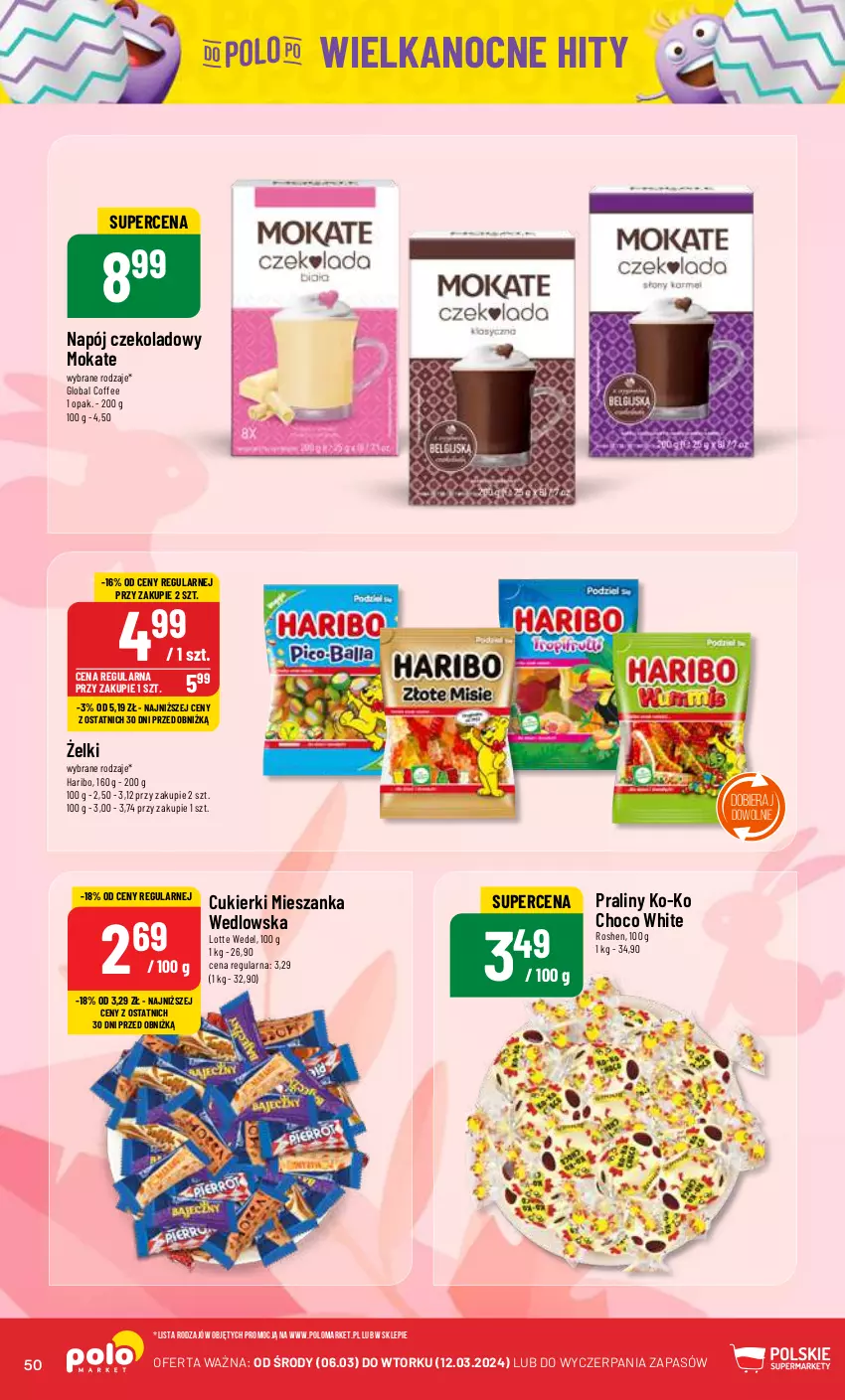 Gazetka promocyjna PoloMarket - Gazetka pomocyjna - ważna 06.03 do 12.03.2023 - strona 50 - produkty: Cukier, Cukierki, Haribo, Mieszanka wedlowska, Napój, Praliny