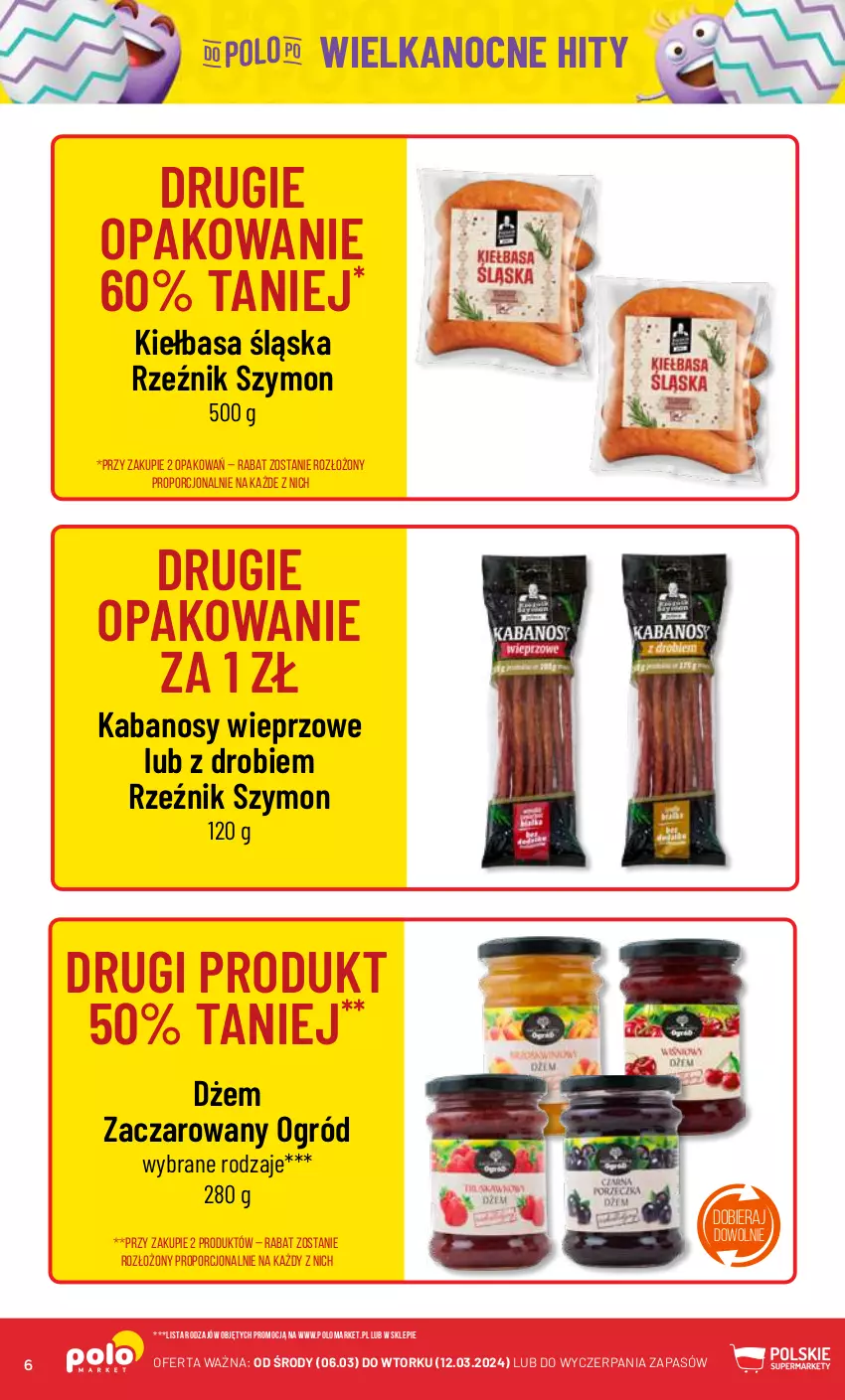 Gazetka promocyjna PoloMarket - Gazetka pomocyjna - ważna 06.03 do 12.03.2023 - strona 6 - produkty: Dżem, Kabanos, Kiełbasa, Kiełbasa śląska, Ogród, Por