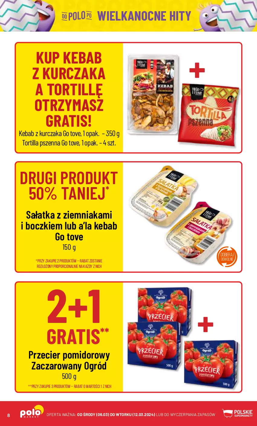 Gazetka promocyjna PoloMarket - Gazetka pomocyjna - ważna 06.03 do 12.03.2023 - strona 8 - produkty: Gra, Kebab, Kebab z kurczaka, Kurczak, Ogród, Por, Sałat, Sałatka, Tortilla