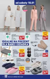 Gazetka promocyjna Aldi - Artykuły przemysłowe i tekstylia - Gazetka - ważna od 18.01 do 18.01.2025 - strona 8 - produkty: Kapcie, Koszula nocna, Kosz, Koszula, Dres, Krzesło, Poduszka, Fa