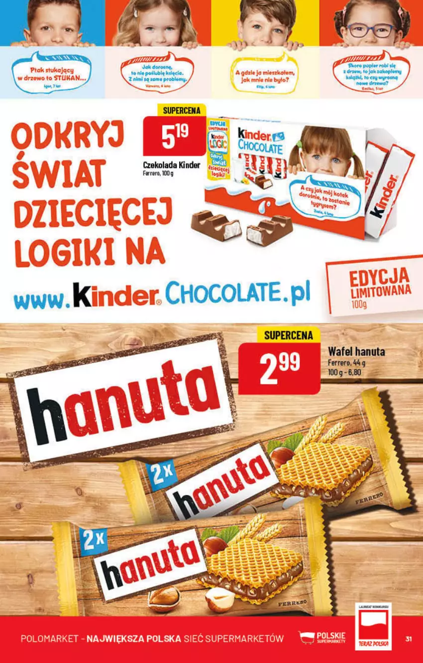 Gazetka promocyjna PoloMarket - Gazetka pomocyjna - ważna 11.05 do 17.05.2022 - strona 31 - produkty: Czekolada, Fa, Ferrero, Kinder