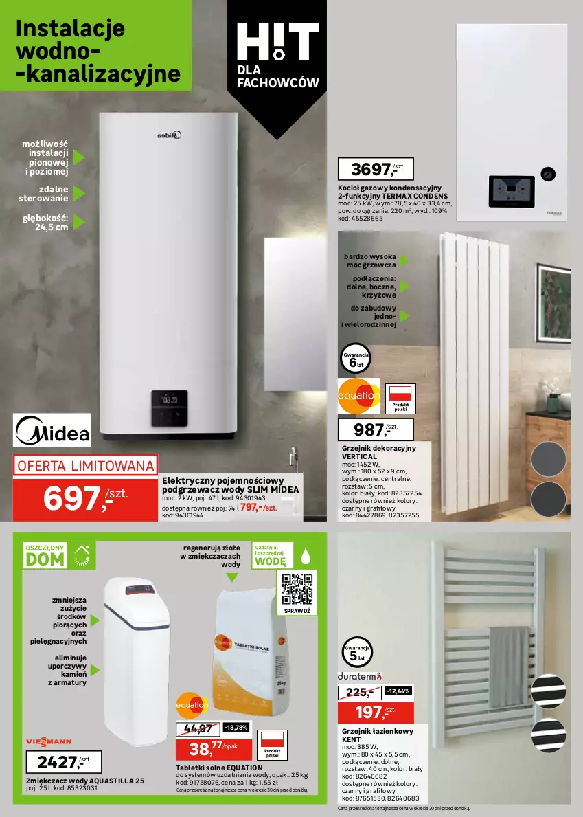 Gazetka promocyjna Leroy Merlin - Gazetka Leroy Merlin - ważna 25.06 do 17.07.2025 - strona 26 - produkty: Fa, Gra, Grzejnik, Grzejnik łazienkowy, Koc, Kocioł gazowy, LANA, Olma, Por, Sok, Tablet, Wełna, Wełna szklana