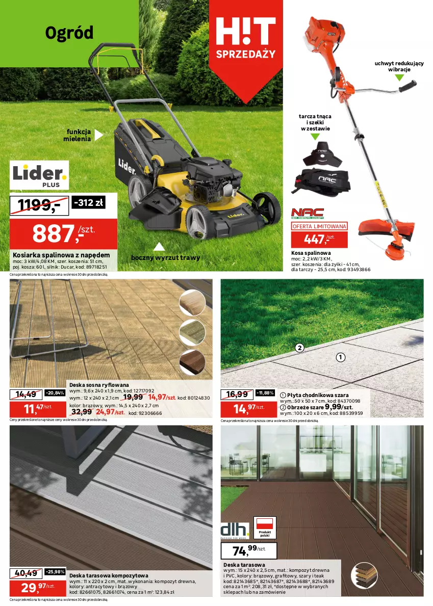 Gazetka promocyjna Leroy Merlin - Gazetka Leroy Merlin - ważna 25.06 do 17.07.2025 - strona 6 - produkty: Chodnik, Gra, Kosiarka, Kosiarka spalinowa z napędem, Kosz, Kret, Luxens, Ogród, Płyta, Rama, Ser, Sos, Tarcza tnąca