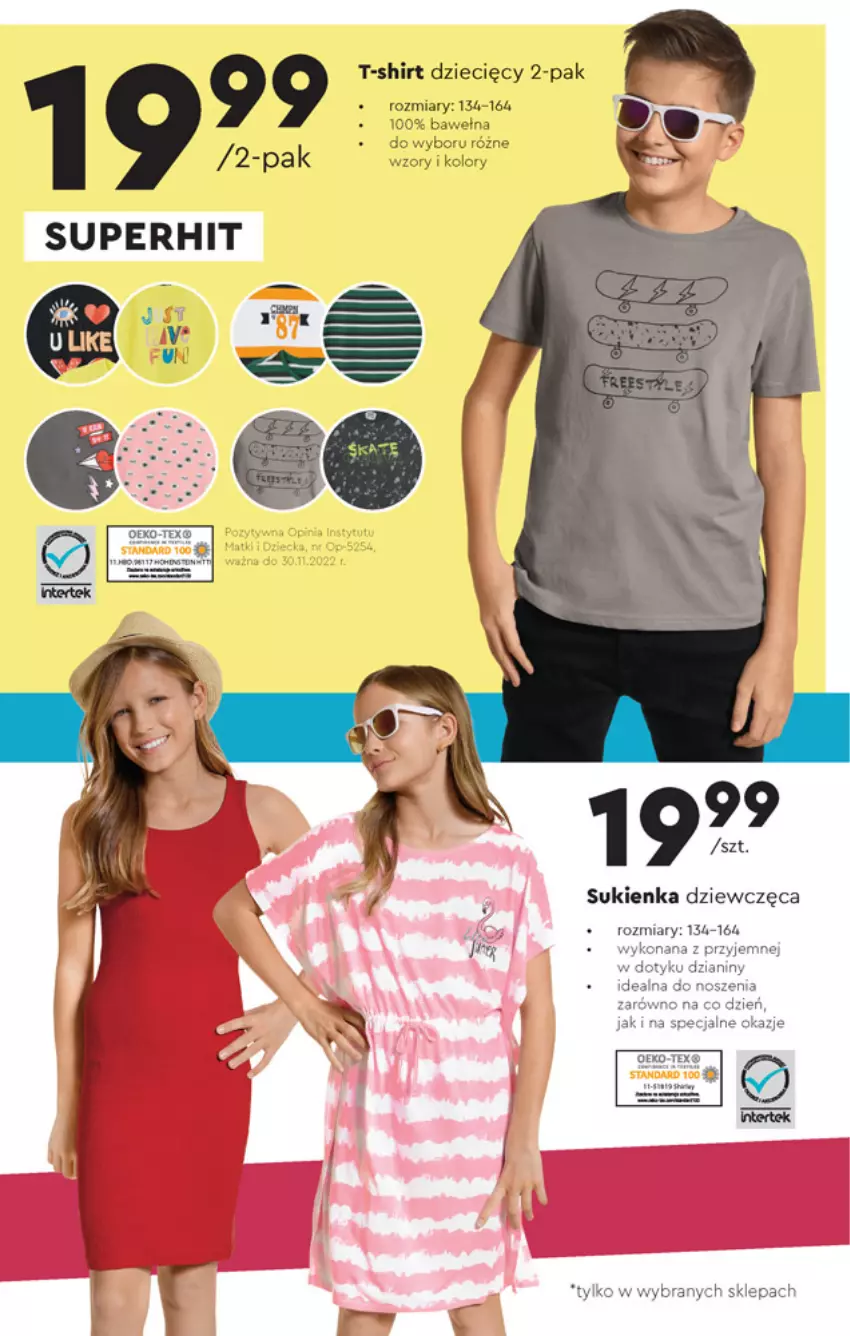 Gazetka promocyjna Biedronka - Okazje tygodnia - ważna 31.05 do 12.06.2021 - strona 13 - produkty: Dzieci, Sukienka, T-shirt