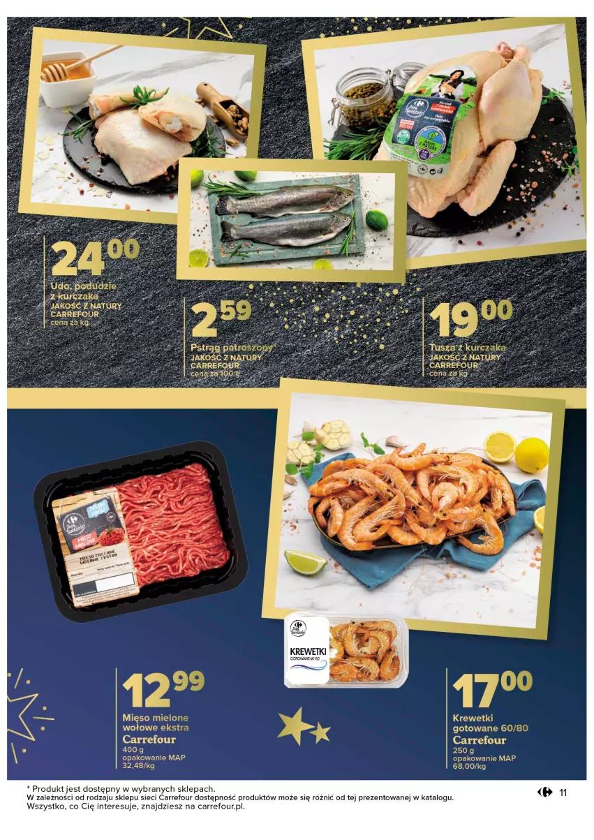 Gazetka promocyjna Carrefour - Gazetka Wszystkiego świątecznego w EXTRA CENACH - ważna 08.11 do 19.11.2022 - strona 11 - produkty: Krewetki