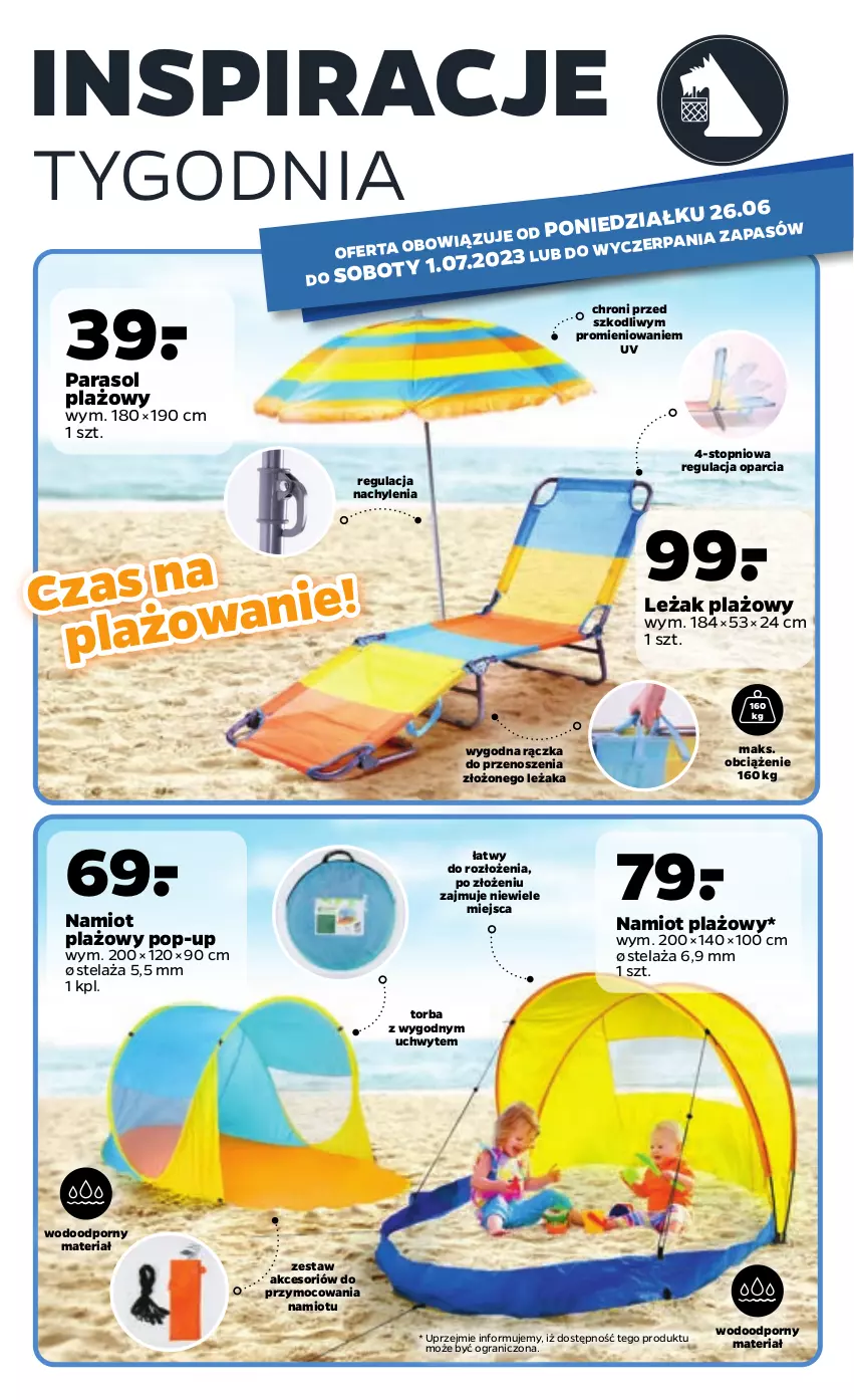 Gazetka promocyjna Netto - Akcesoria i dodatki - ważna 26.06 do 01.07.2023 - strona 2 - produkty: Gra, Namiot, Parasol, Por, Top, Torba