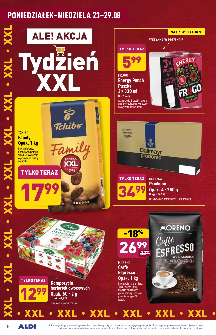 Gazetka promocyjna Aldi - ważna 23.08 do 29.08.2021 - strona 14 - produkty: Dallmayr, Fa, Kawa, Kawa mielona, Szklanka, Tchibo, Tchibo Family, Tera