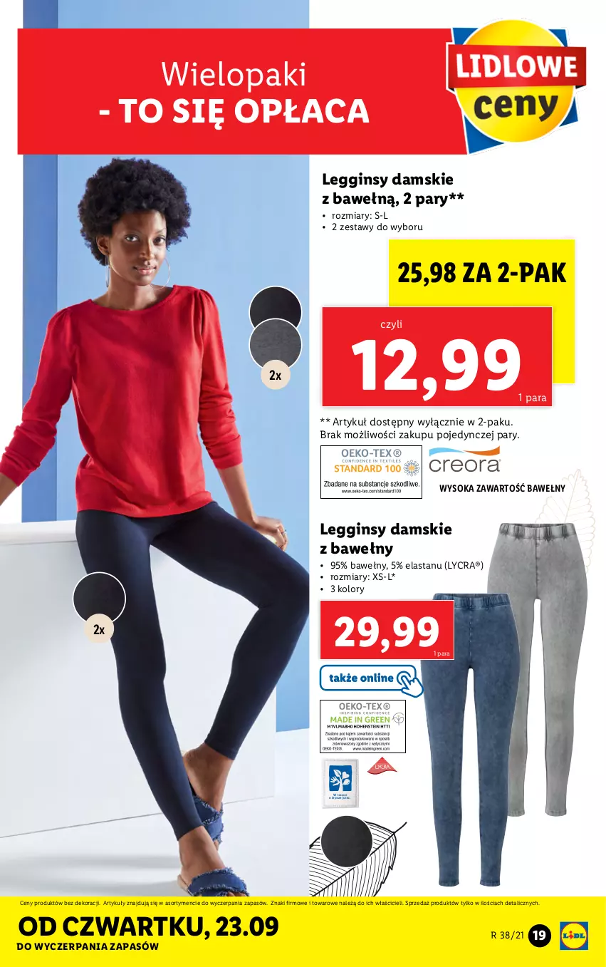 Gazetka promocyjna Lidl - GAZETKA - ważna 20.09 do 26.09.2021 - strona 19 - produkty: Gin, Legginsy, Sok