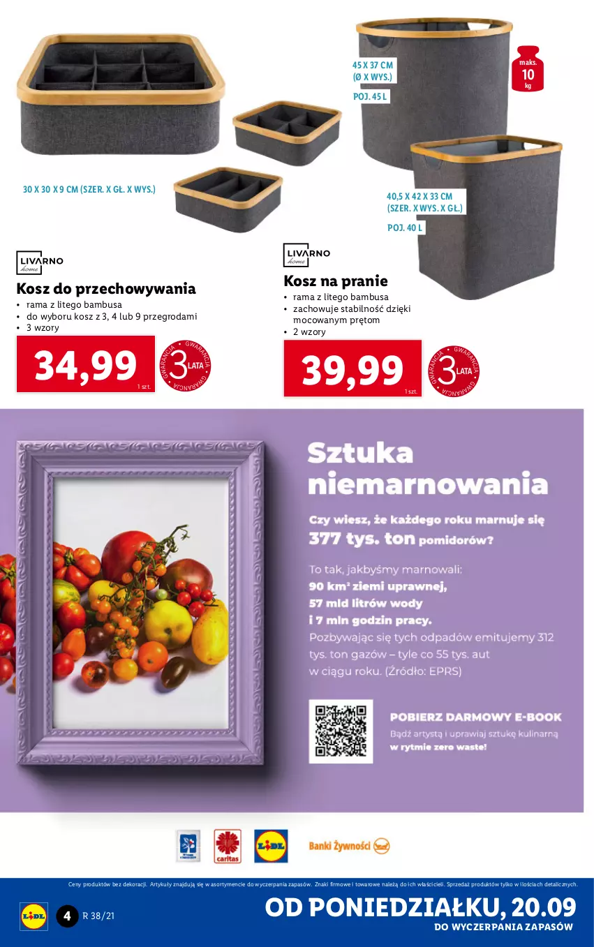 Gazetka promocyjna Lidl - GAZETKA - ważna 20.09 do 26.09.2021 - strona 4 - produkty: Kosz, Rama