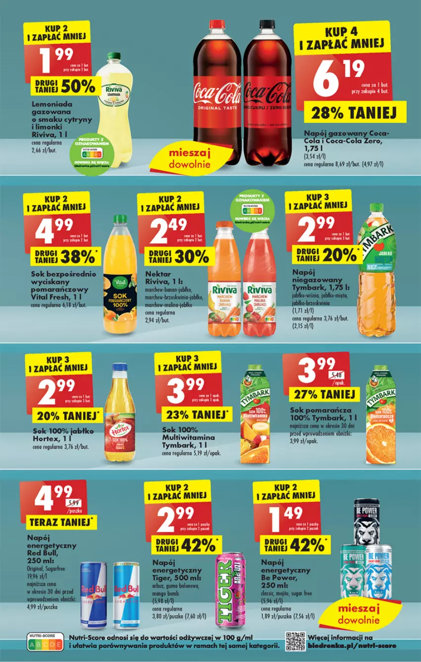 Gazetka promocyjna Biedronka - Gazetka - Biedronka.pl - ważna 15.05 do 20.05.2023 - strona 35 - produkty: Arbuz, Coca-Cola, Cytryny, Dron, Gin, Lemoniada, Mango, Napój, Napój energetyczny, Napój gazowany, Por, Rama, Red Bull, Sok, Tera, Tiger, Tymbark