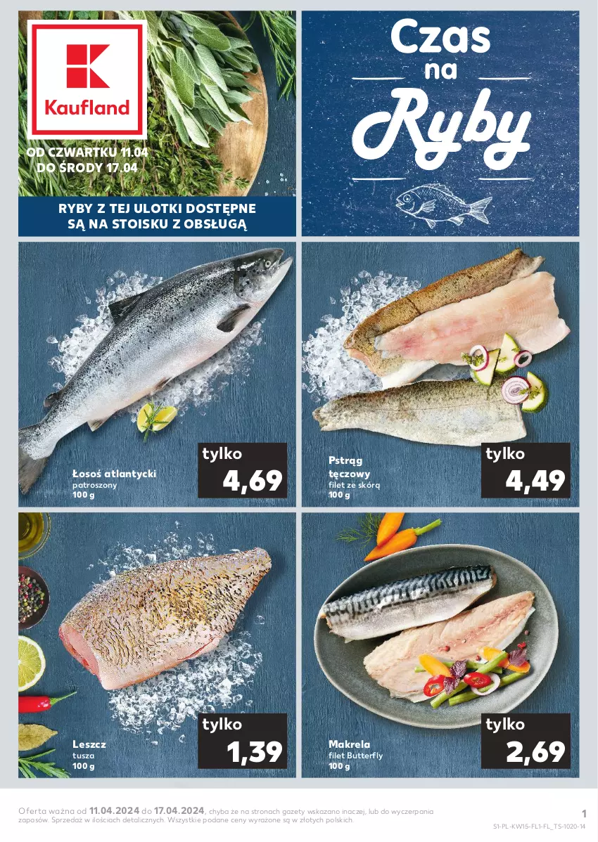 Gazetka promocyjna Kaufland - Mocny Start - ważna 11.04 do 17.04.2024 - strona 1 - produkty: Pstrąg, Pstrąg tęczowy, Tusz