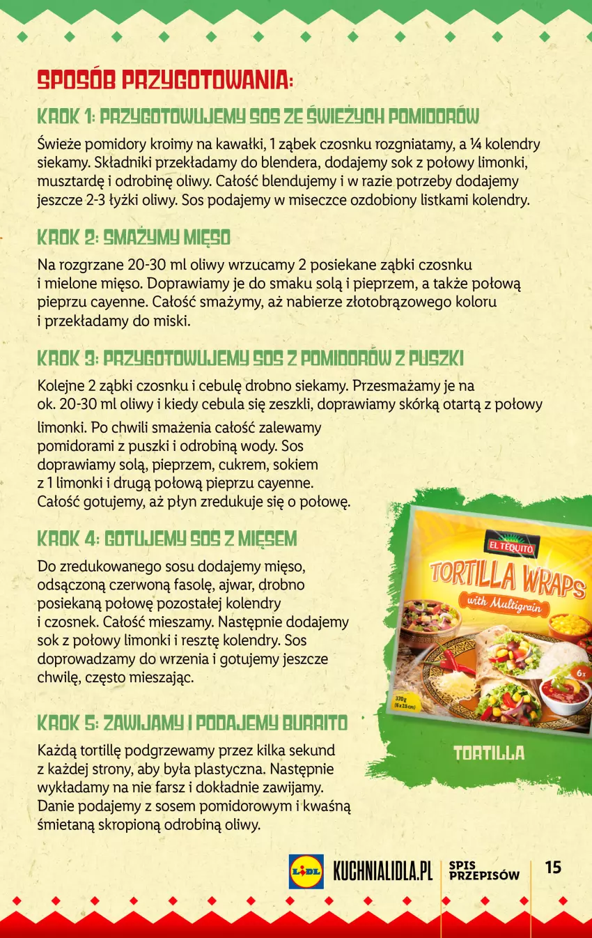 Gazetka promocyjna Lidl - KATALOG MEKSYK - ważna 11.09 do 16.09.2023 - strona 15 - produkty: Blender, Cebula, Czosnek, Fa, Kawa, Mięso, Mus, Olej, Pieprz, Pomidory, Sok, Sos