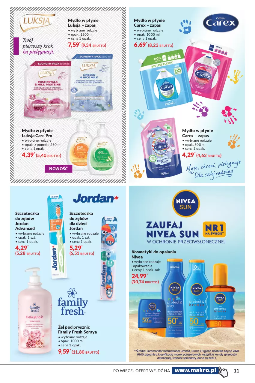 Gazetka promocyjna Makro - [Oferta specjalna] Sekrety Urody - ważna 04.05 do 17.05.2021 - strona 11 - produkty: Dzieci, Fa, Luksja, Mydło, Mydło w płynie, Nivea, Szczoteczka, Szczoteczka do zębów