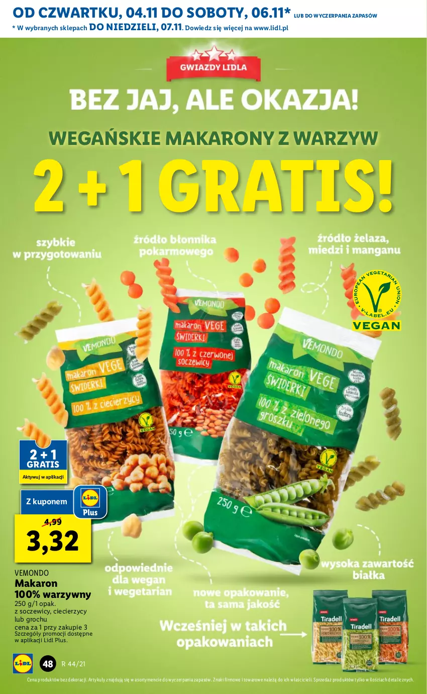 Gazetka promocyjna Lidl - GAZETKA - ważna 04.11 do 07.11.2021 - strona 48 - produkty: Gra, Groch, Makaron