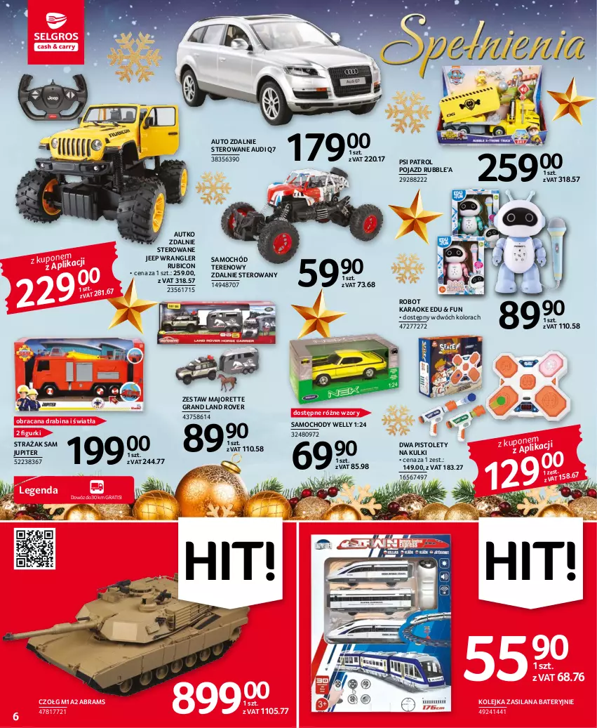 Gazetka promocyjna Selgros - Oferta przemysłowa - ważna 15.12 do 31.12.2022 - strona 6 - produkty: Acana, BIC, Drabina, Gra, Kolejka, LANA, Land Rover, Olej, Pistolet, Pojazd, Psi Patrol, Robot, Samochód, Silan