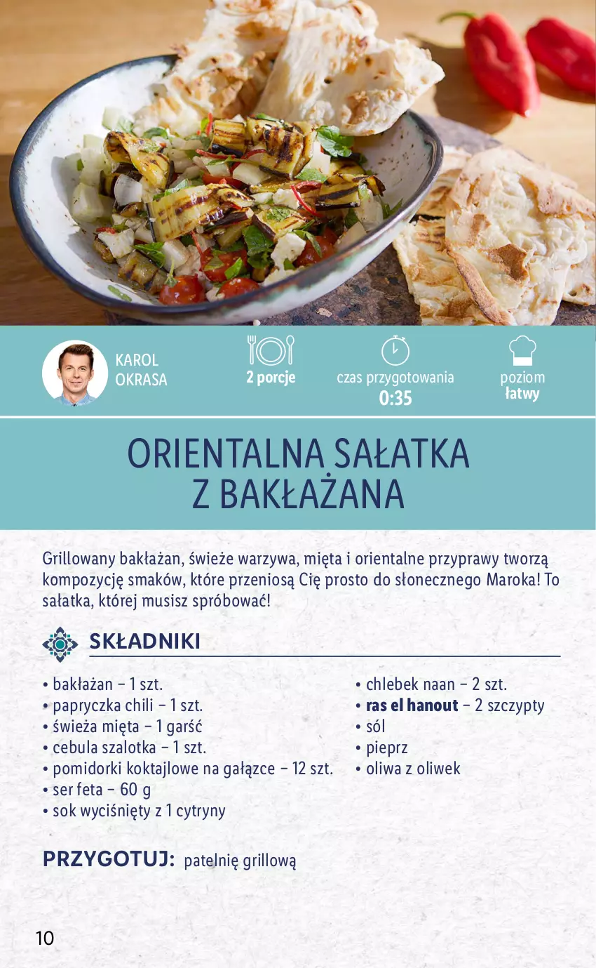 Gazetka promocyjna Lidl - KATALOG ORIENTALNY - ważna 19.04 do 23.04.2022 - strona 10 - produkty: Cebula, Cebula szalotka, Chleb, Cytryny, Feta, Grill, Mięta, Mus, Oliwa z oliwek, Pieprz, Pomidorki, Por, Przyprawy, Sałat, Sałatka, Ser, Sok, Sól, Szal, Warzywa