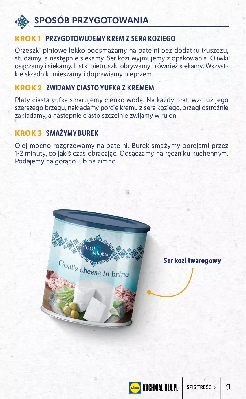 Gazetka promocyjna Lidl - KATALOG ORIENTALNY - ważna 19.04 do 23.04.2022 - strona 9 - produkty: Nuty, Olej, Oliwki, Orzeszki, Pieprz, Por, Ręcznik, Ser, Ser kozi