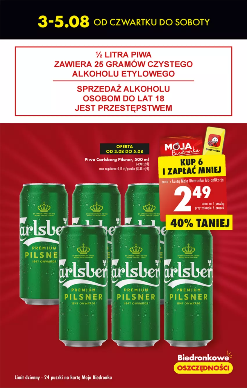 Gazetka promocyjna Biedronka - Od czwartku - ważna 03.08 do 09.08.2023 - strona 9 - produkty: Carlsberg, Dron, Gra, Piwa, Piwo, Pur