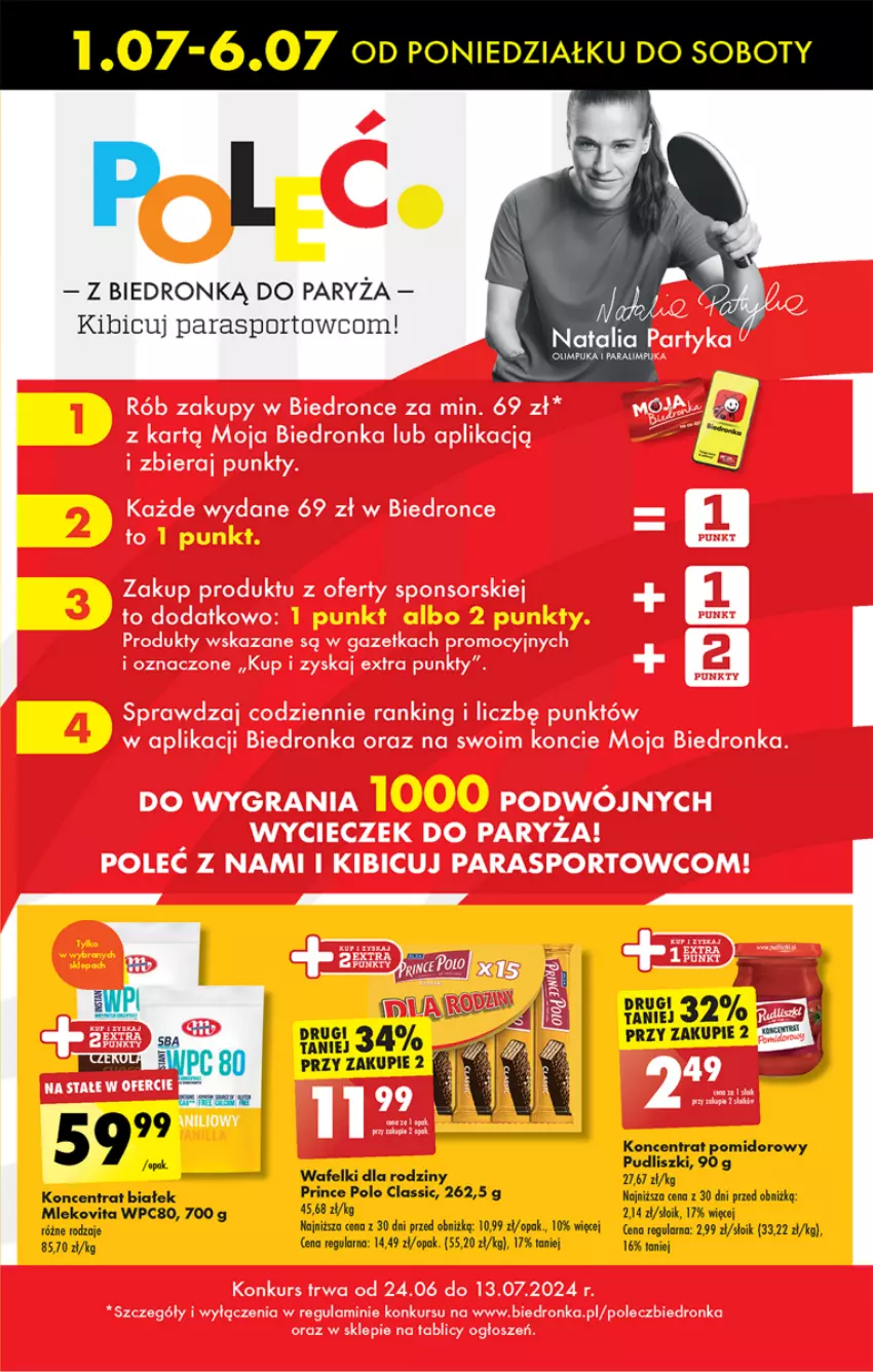 Gazetka promocyjna Biedronka - Od poniedzialku - ważna 01.07 do 06.07.2024 - strona 17 - produkty: BIC, Dron, Gra, Koncentrat pomidorowy, Mleko, Mlekovita, Por, Prince Polo, Pudliszki, Sport