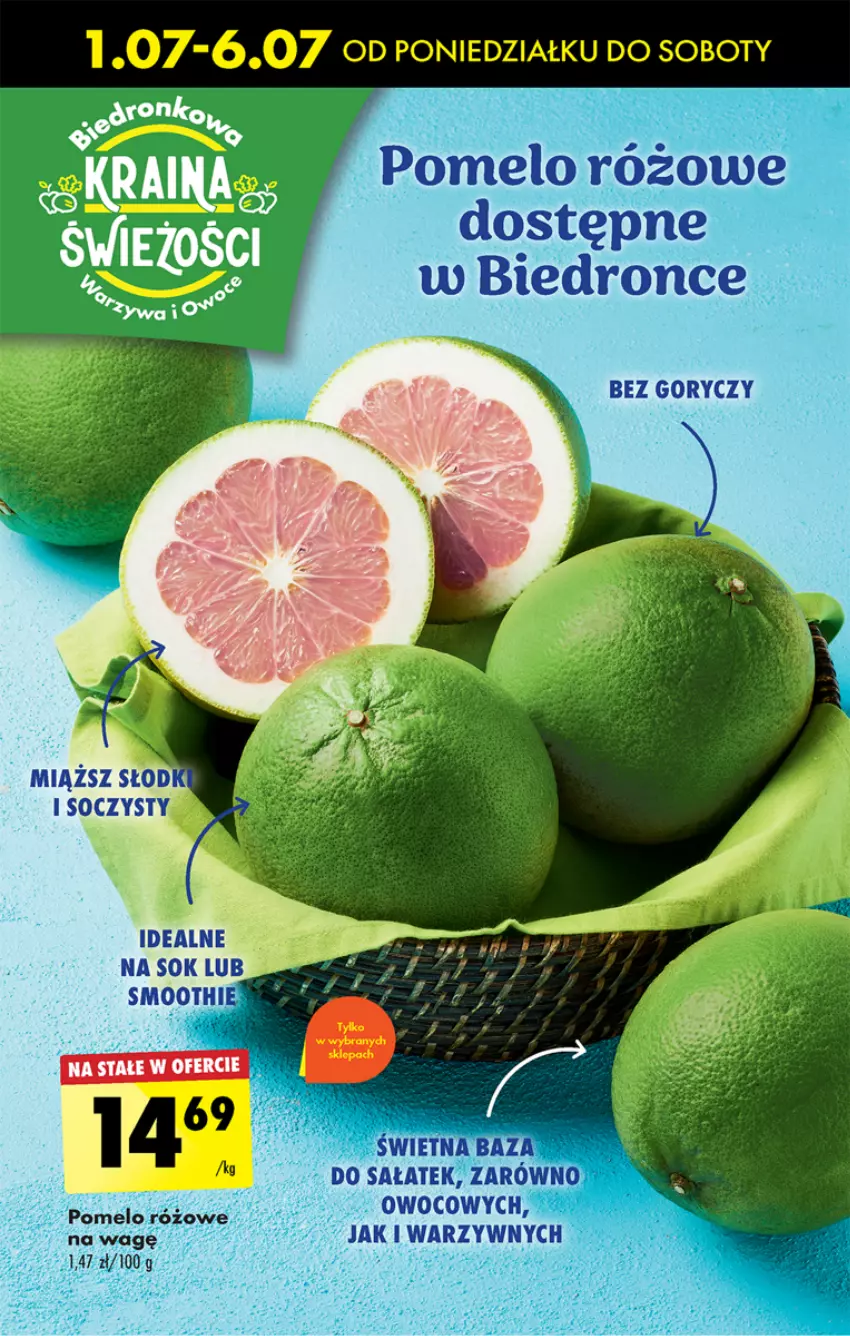 Gazetka promocyjna Biedronka - Od poniedzialku - ważna 01.07 do 06.07.2024 - strona 24 - produkty: Dron, Pomelo, Sałat, Sok