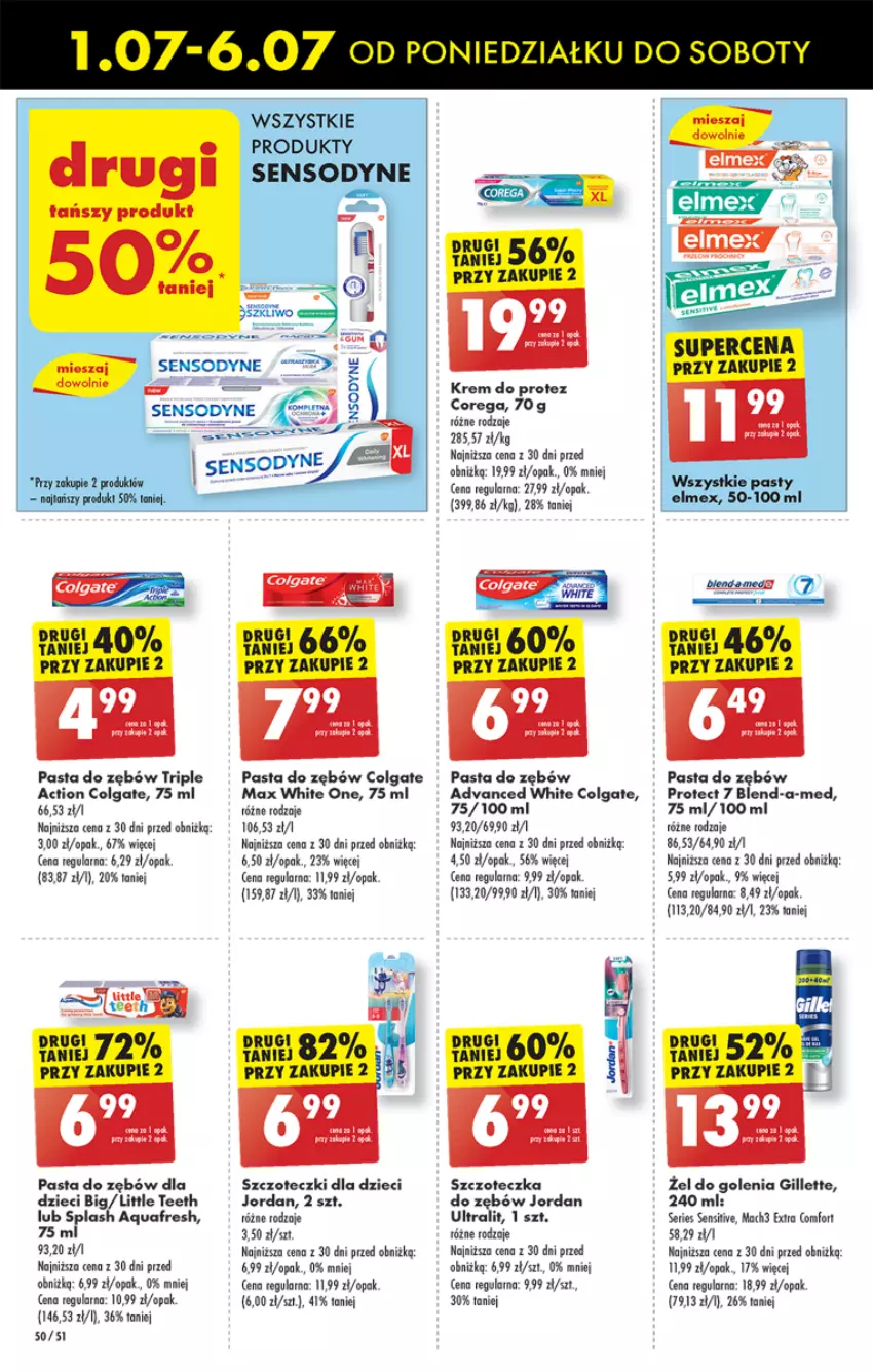 Gazetka promocyjna Biedronka - Od poniedzialku - ważna 01.07 do 06.07.2024 - strona 58 - produkty: Aquafresh, Blend-a-Med, Colgate, Corega, Dzieci, Elmex, Fa, Gillette, LG, Mach3, Pasta do zębów, Sensodyne, Ser, Szczoteczka, Szczoteczka do zębów