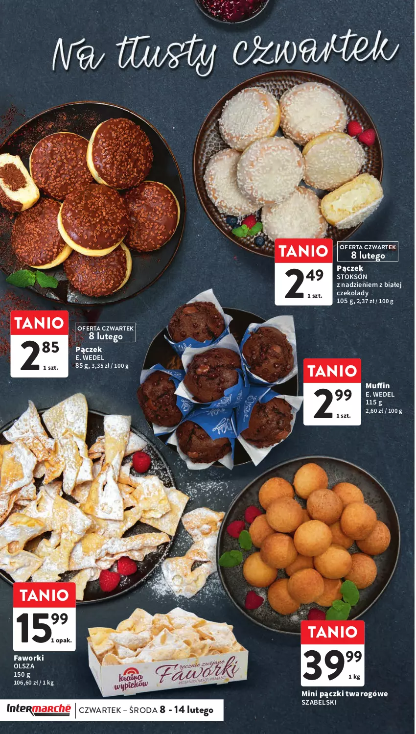 Gazetka promocyjna Intermarche - Gazetka Intermarche - ważna 08.02 do 14.02.2024 - strona 2 - produkty: E. Wedel, Fa, Faworki, Pączek