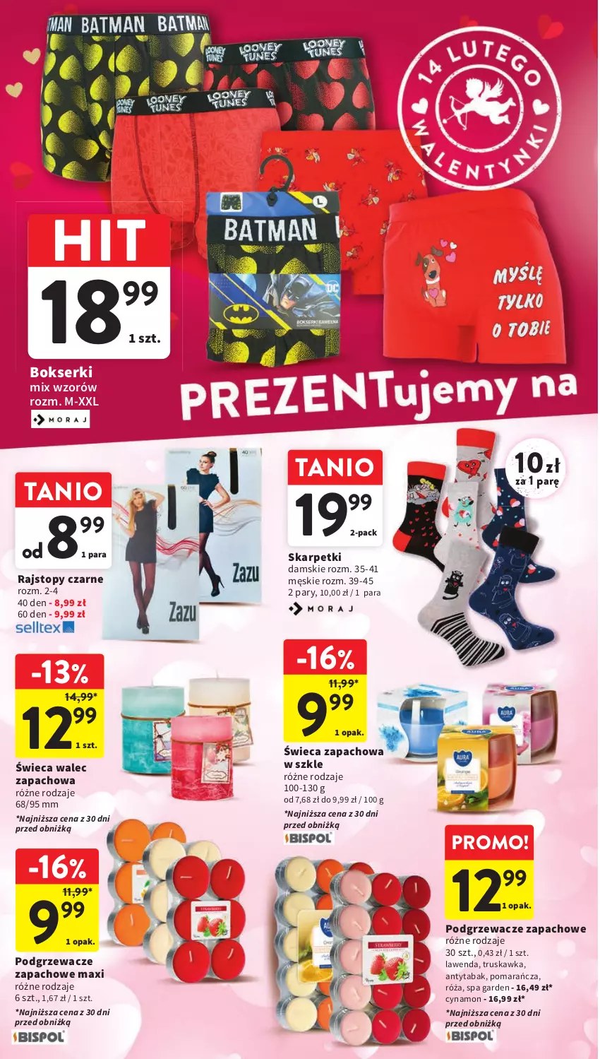 Gazetka promocyjna Intermarche - Gazetka Intermarche - ważna 08.02 do 14.02.2024 - strona 20 - produkty: Bokserki, Karp, Podgrzewacze, Rajstopy, Róża, Ser, Skarpetki, Top