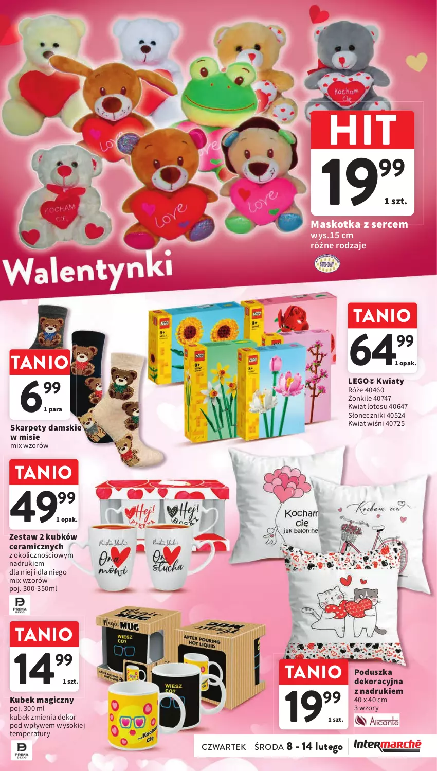 Gazetka promocyjna Intermarche - Gazetka Intermarche - ważna 08.02 do 14.02.2024 - strona 21 - produkty: Karp, Kubek, LEGO, Poduszka, Poduszka dekoracyjna, Ser, Sok