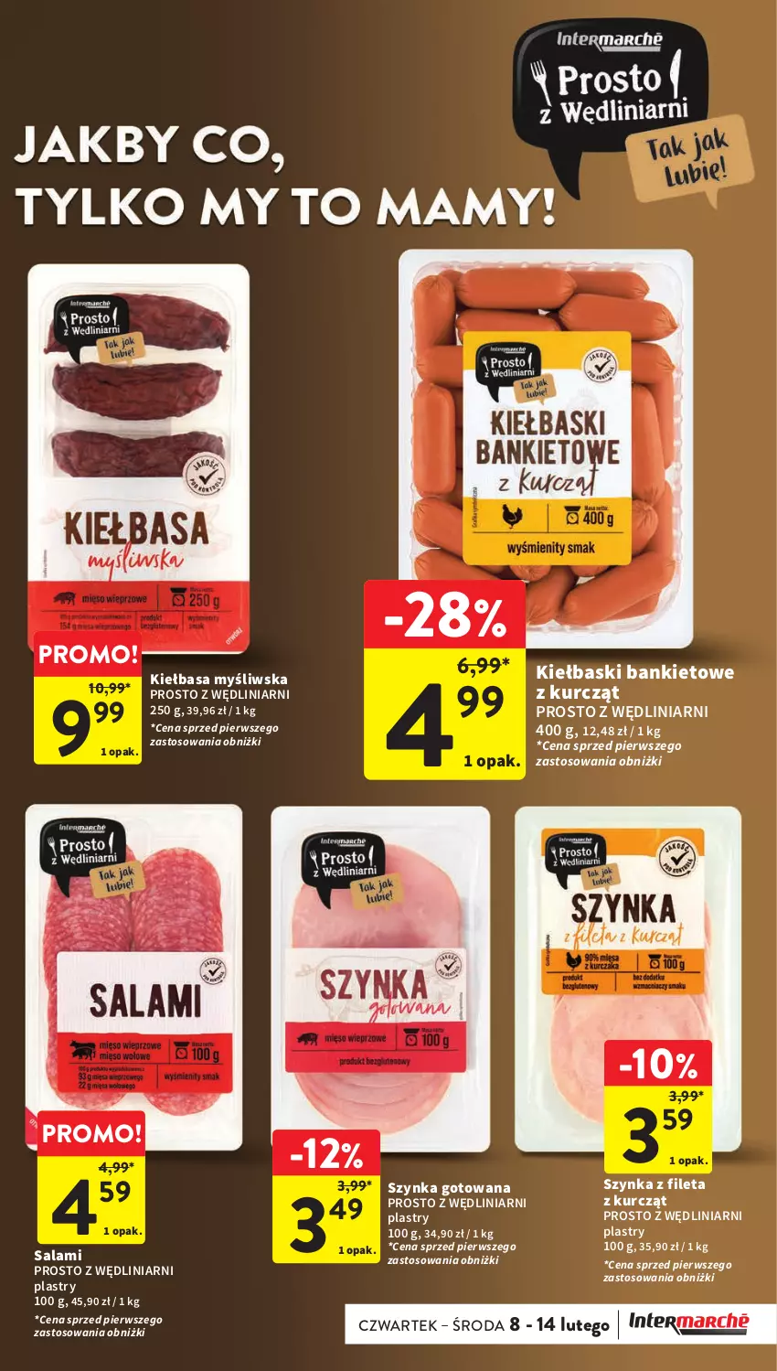 Gazetka promocyjna Intermarche - Gazetka Intermarche - ważna 08.02 do 14.02.2024 - strona 25 - produkty: Kiełbasa, Salami, Szynka