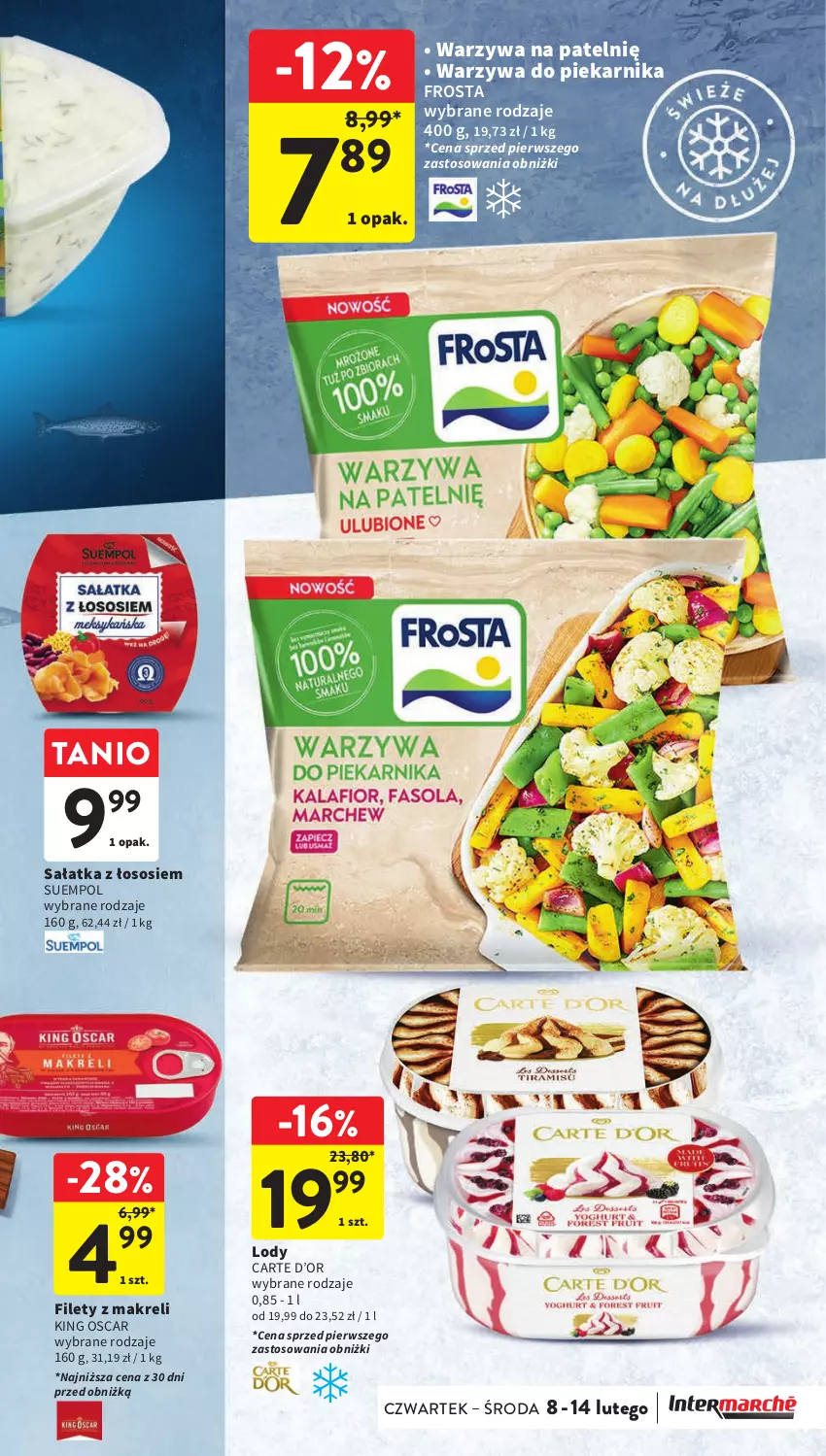 Gazetka promocyjna Intermarche - Gazetka Intermarche - ważna 08.02 do 14.02.2024 - strona 29 - produkty: Frosta, Lody, Piekarnik, Sałat, Sałatka, Sos, Suempol, Warzywa