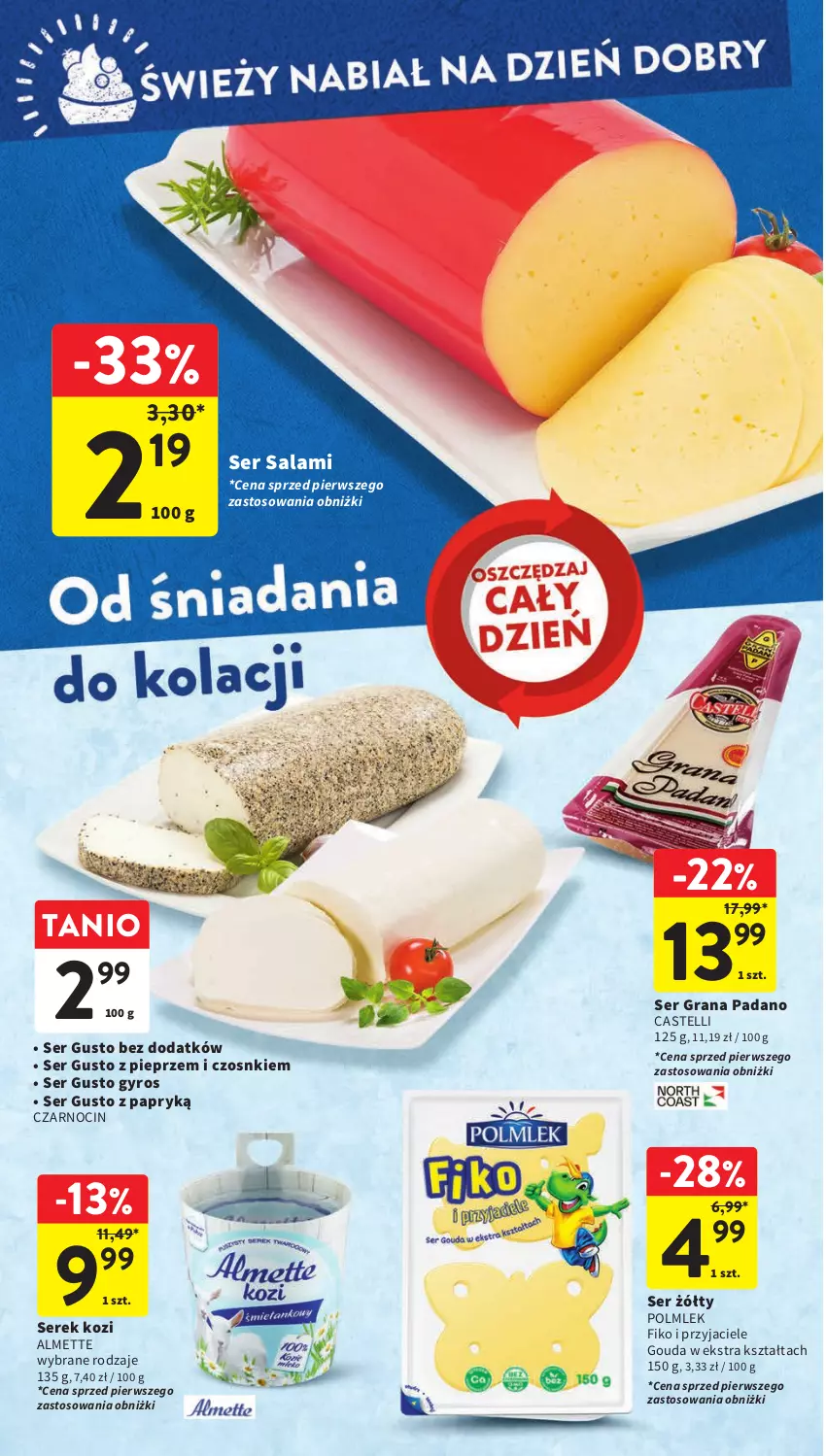 Gazetka promocyjna Intermarche - Gazetka Intermarche - ważna 08.02 do 14.02.2024 - strona 30 - produkty: Almette, Gouda, Gra, Gyros, Pieprz, POLMLEK, Salami, Ser, Ser salami, Serek