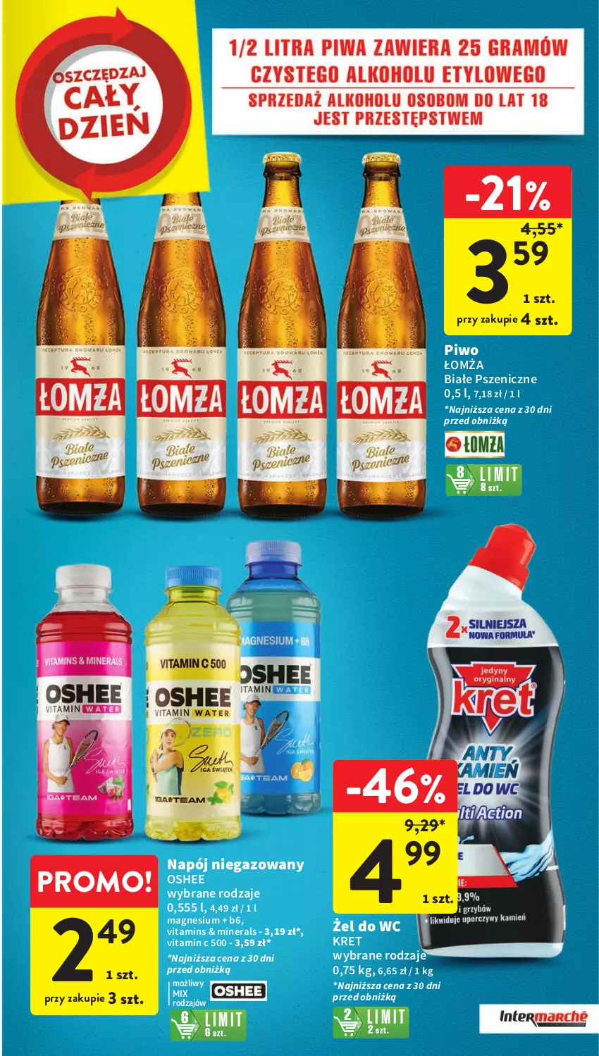 Gazetka promocyjna Intermarche - Gazetka Intermarche - ważna 08.02 do 14.02.2024 - strona 39 - produkty: Kret, Napój, Napój niegazowany, Oshee, Piwo