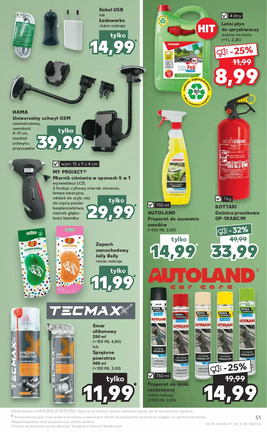 Gazetka promocyjna Kaufland - OFERTA TYGODNIA - ważna 14.07 do 20.07.2022 - strona 51 - produkty: Bell, Bieżnik, Gaśnica, Gra, Hama, Herbata, Kabel USB, Lampa, Młot, Młotek, Piec, Płyn do spryskiwaczy, Warka