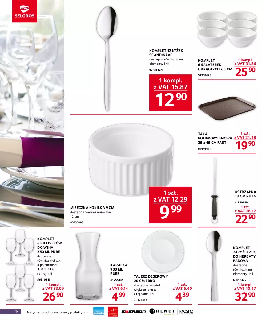 Gazetka promocyjna Selgros - Oferta gastronomiczna - ważna 04.05 do 17.05.2023 - strona 14 - produkty: Deser, Fa, Karafka, Miseczka, Pur, Ser, Taca, Talerz, Talerz deserowy