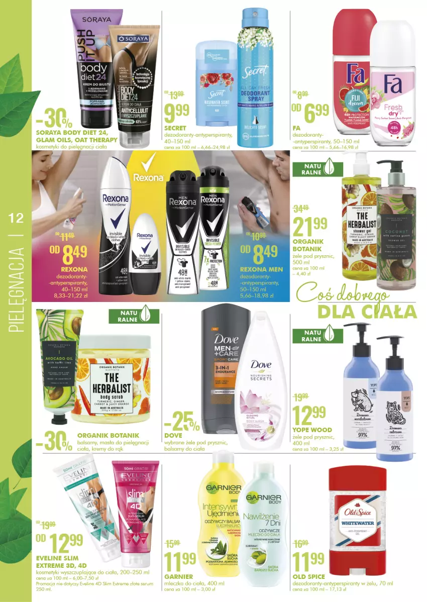 Gazetka promocyjna Super Pharm - Gazetka - ważna 21.04 do 04.05.2022 - strona 12 - produkty: Body, Dove, Eveline, Fa, Garnier, Gra, Mleczko, Mleczko do ciała, Old Spice, Yope