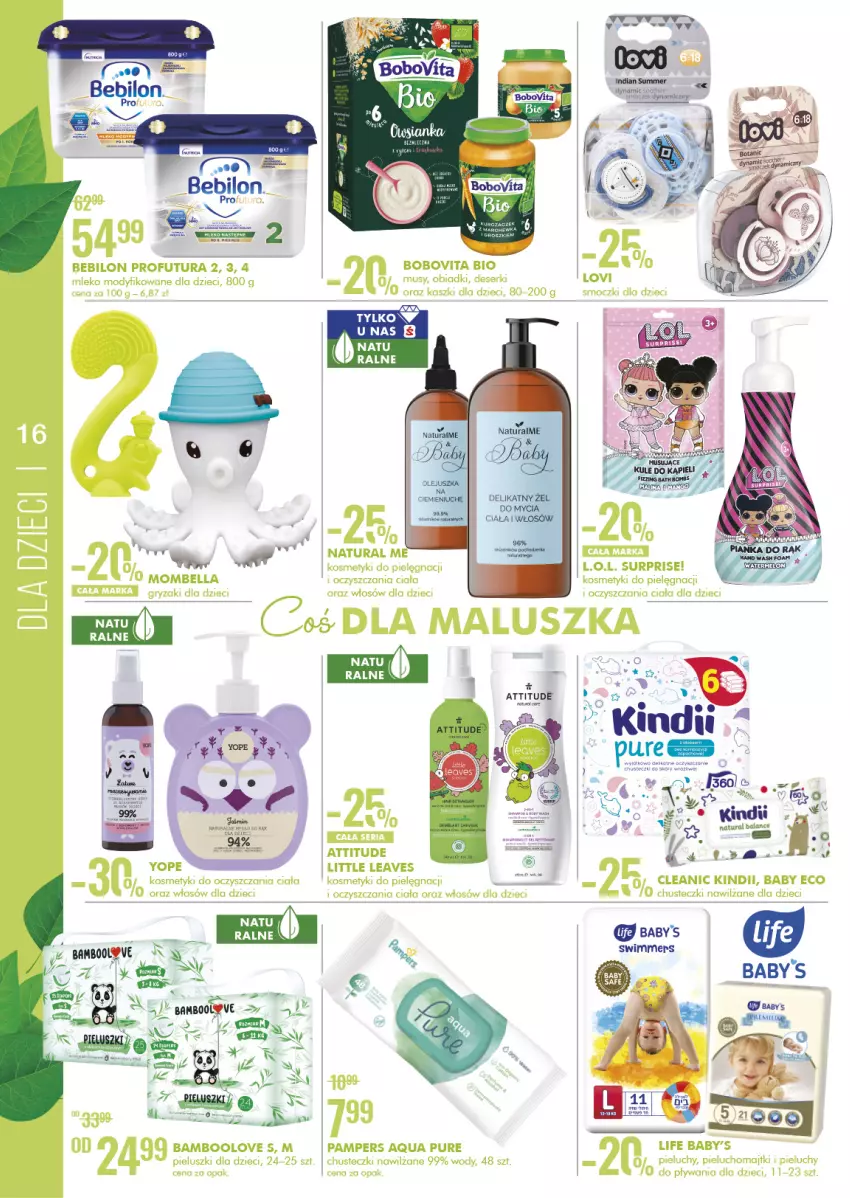 Gazetka promocyjna Super Pharm - Gazetka - ważna 21.04 do 04.05.2022 - strona 16 - produkty: BEBILON, Bell, Bella, BoboVita, Cleanic, Kindii, Pampers, Pur