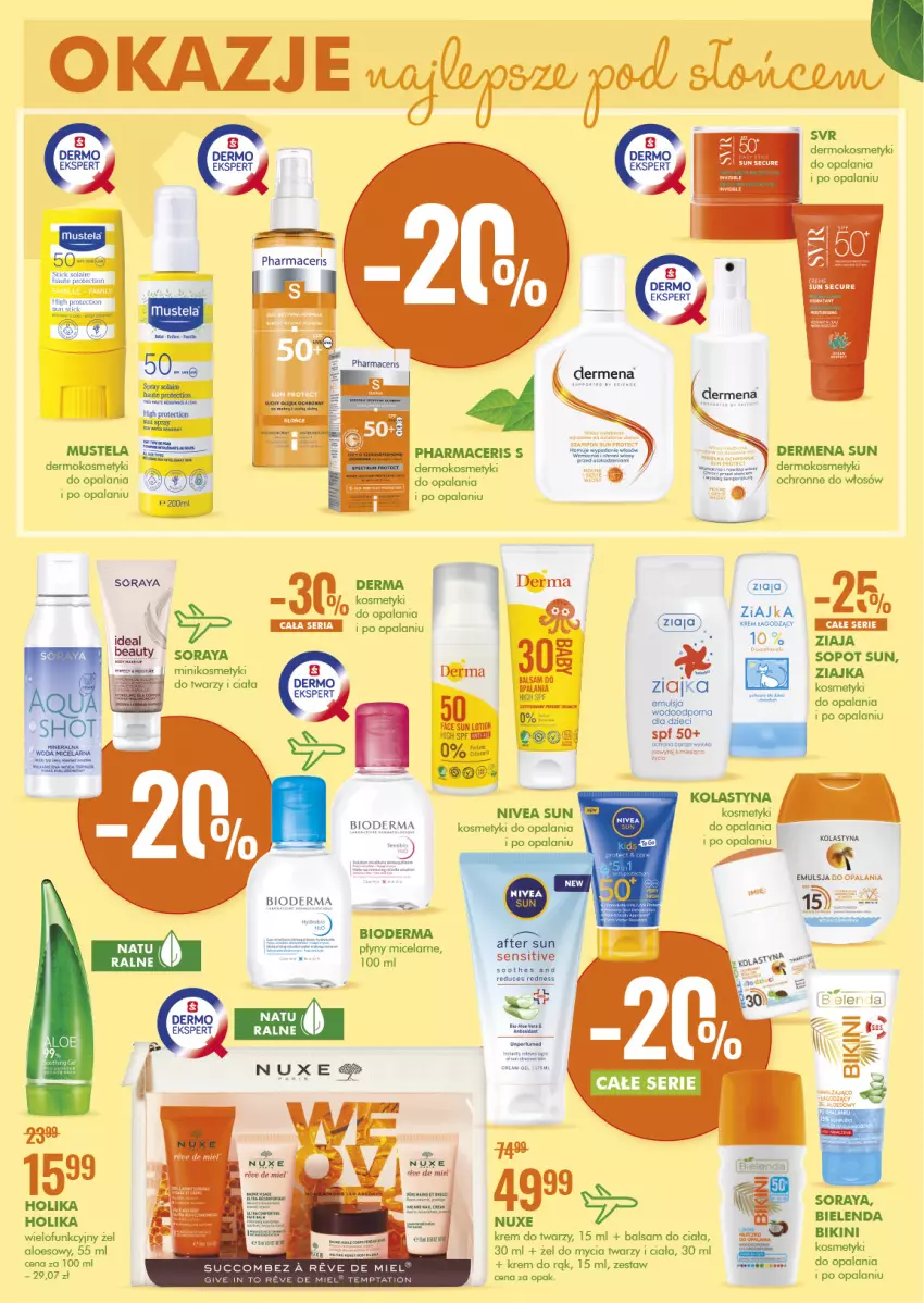 Gazetka promocyjna Super Pharm - Gazetka - ważna 21.04 do 04.05.2022 - strona 4 - produkty: Acer, Balsam do ciała, Bielenda, Bikini, Bioderma, Dermena, Emulsja, Holika Holika, Krem do rąk, Krem do twarzy, Mus, Mustela, Nivea, Nuxe, Pharmaceris, SVR, Ziaja, Ziajka