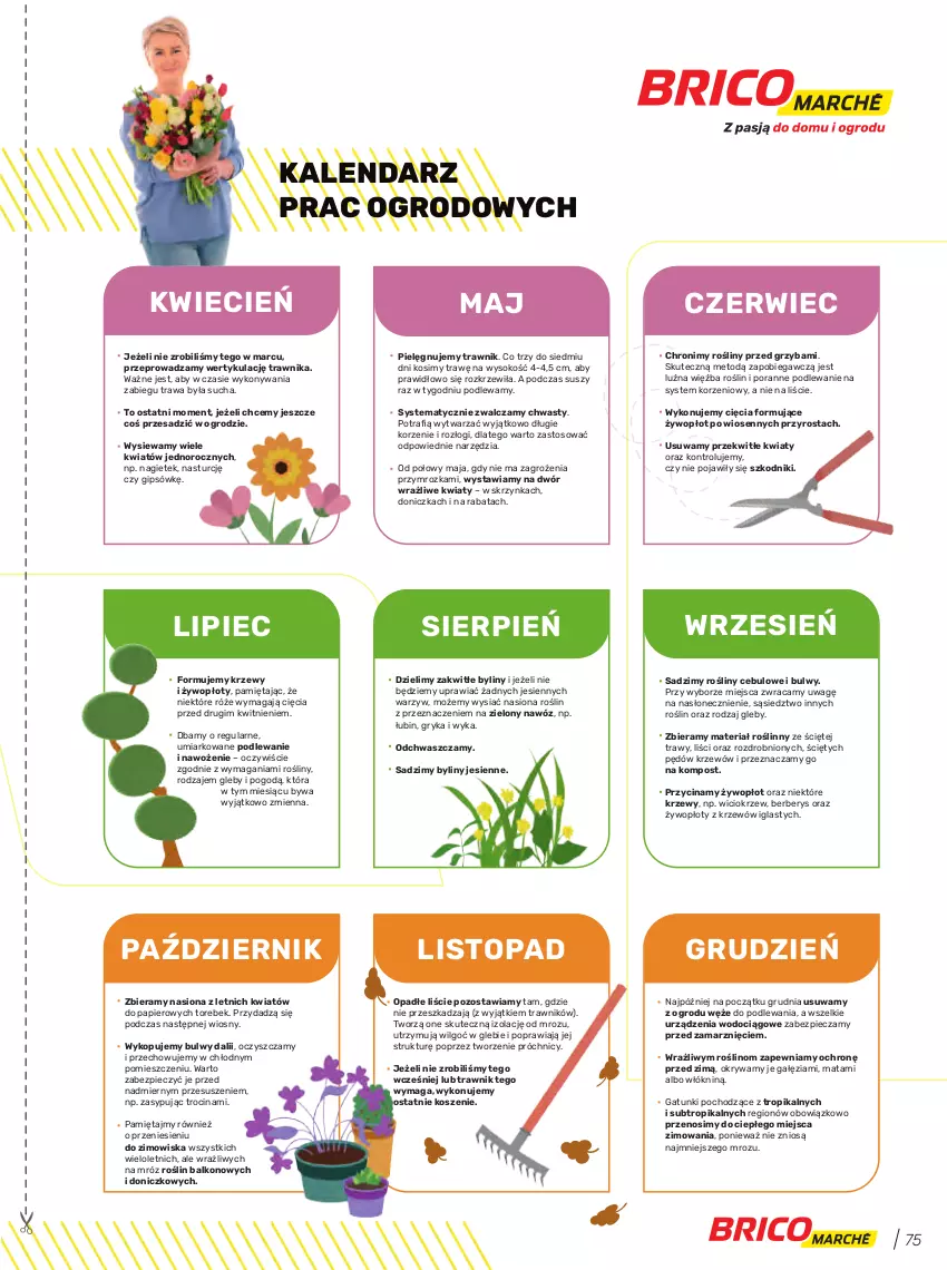 Gazetka promocyjna Bricomarche - Gazetka - ważna 30.03 do 14.05.2022 - strona 75 - produkty: Cień, Cynk, Gry, Kalendarz, Kosz, LG, Mięta, Nawóz, Papier, Piec, Por, Rama, Sok, Top