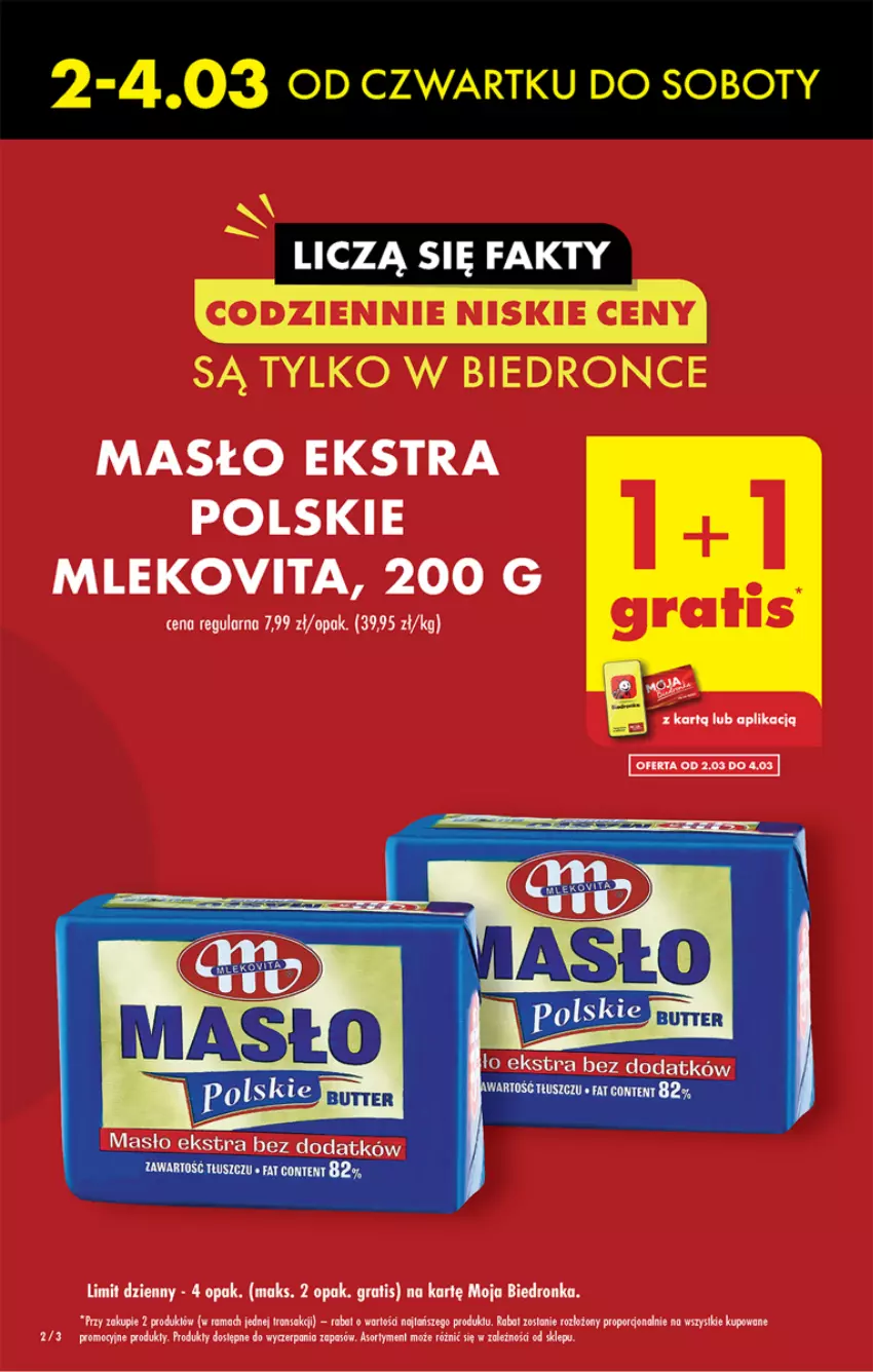 Gazetka promocyjna Biedronka - ważna 02.03 do 08.03.2023 - strona 2 - produkty: Masło, Mleko, Mlekovita, Por, Rama