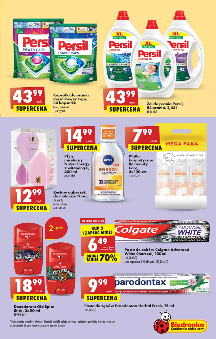 Gazetka promocyjna Biedronka - ważna 02.03 do 08.03.2023 - strona 53 - produkty: Be Be, Colgate, Dezodorant, Dron, Kapsułki do prania, LG, Makijaż, Mięta, Nivea, Old Spice, Parodontax, Pasta do zębów, Persil, Sok