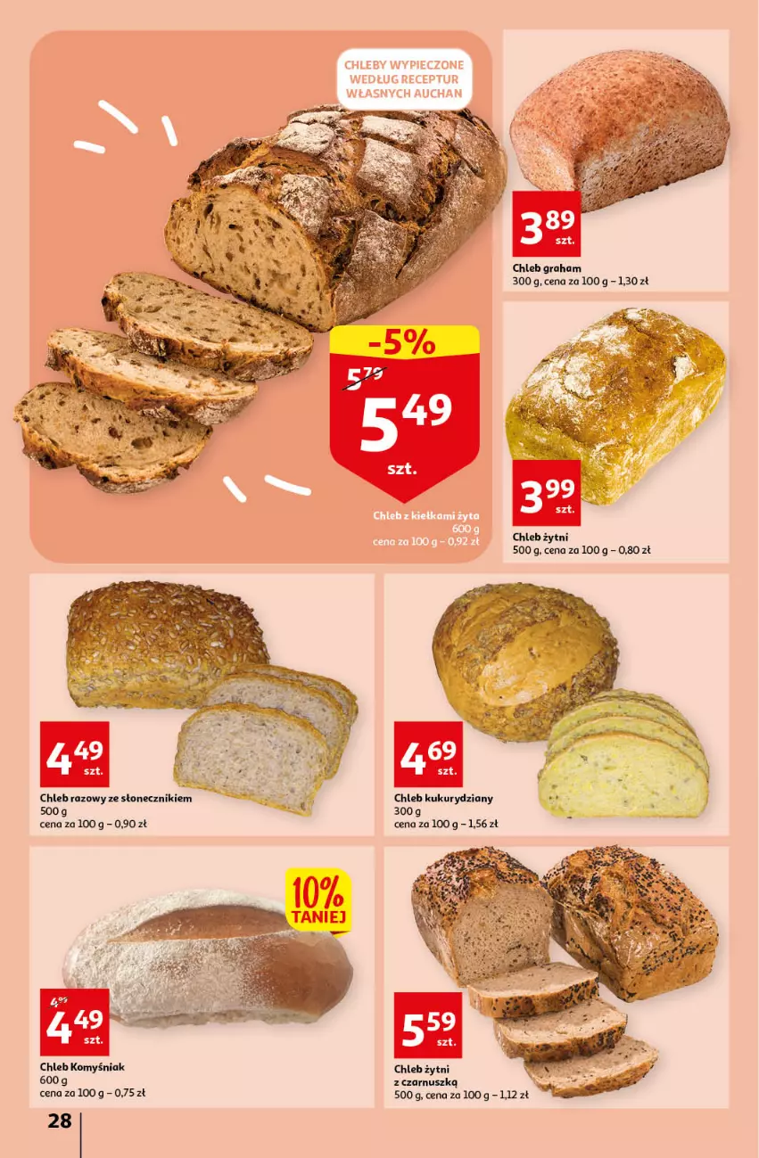 Gazetka promocyjna Auchan - Gazetka Rewelacyjnie małe ceny Auchan Hipermarket - ważna 03.01 do 11.01.2023 - strona 28 - produkty: Chleb, Gra