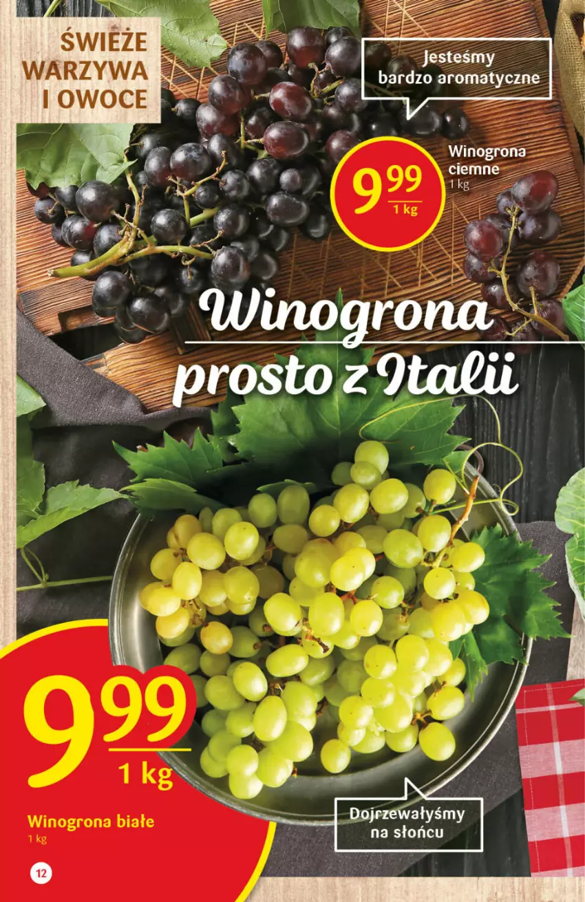 Gazetka promocyjna Delikatesy Centrum - Gazetka Delikatesy Centrum - ważna 08.07 do 14.07.2021 - strona 12 - produkty: Gra, Owoce, Warzywa, Wino, Winogrona