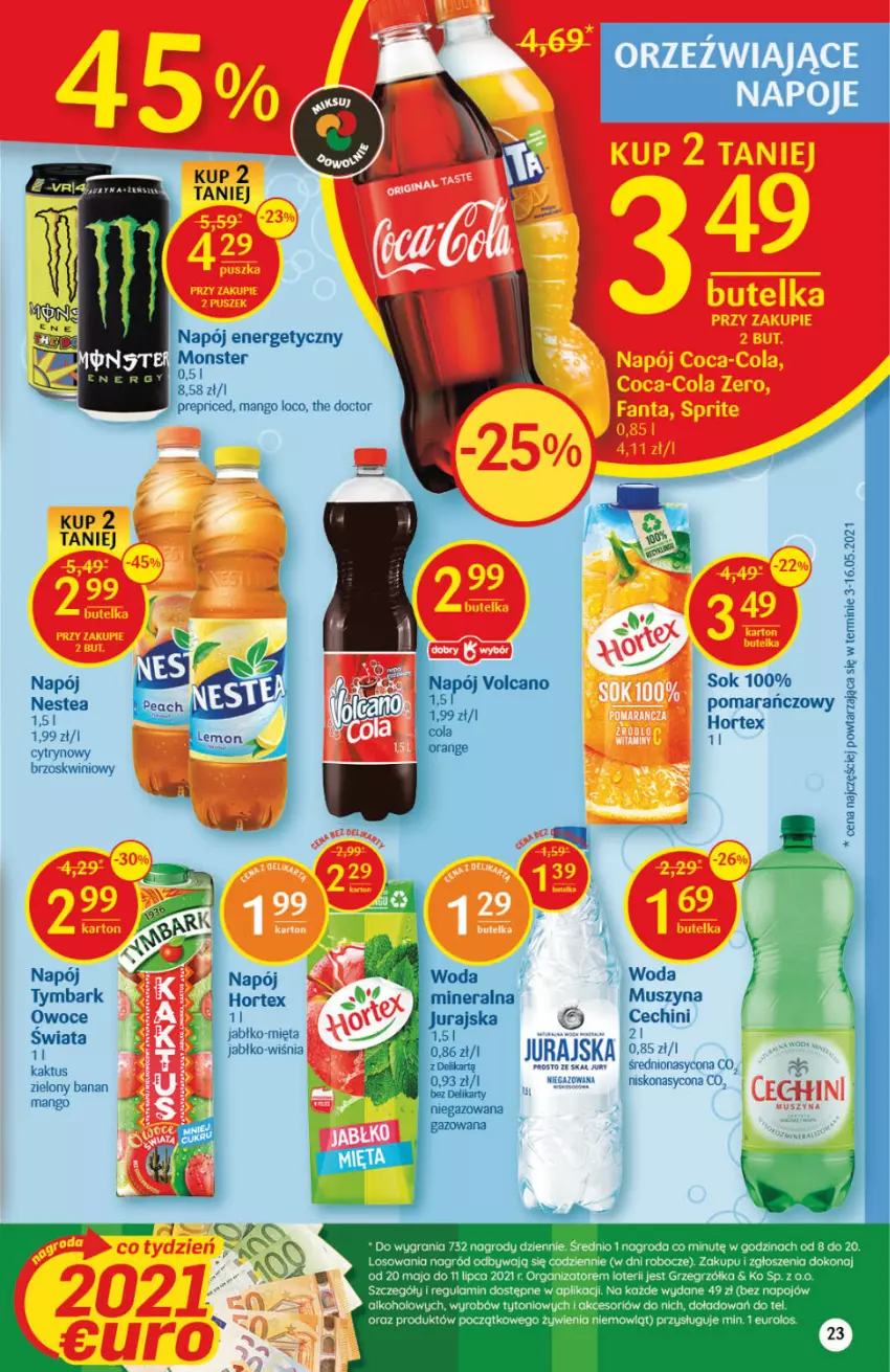 Gazetka promocyjna Delikatesy Centrum - Gazetka Delikatesy Centrum - ważna 08.07 do 14.07.2021 - strona 23 - produkty: Gra, Hortex, Napój, Napoje, Nestea, Sok