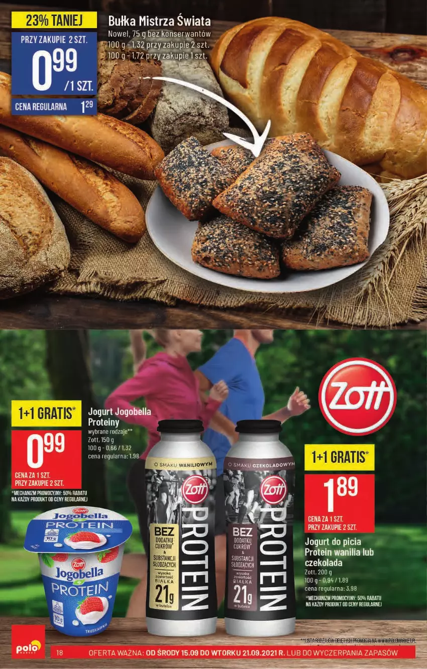 Gazetka promocyjna PoloMarket - Gazetka pomocyjna - ważna 15.09 do 21.09.2021 - strona 18 - produkty: Body, Bułka, Czekolada, Gra, Ser, Zott