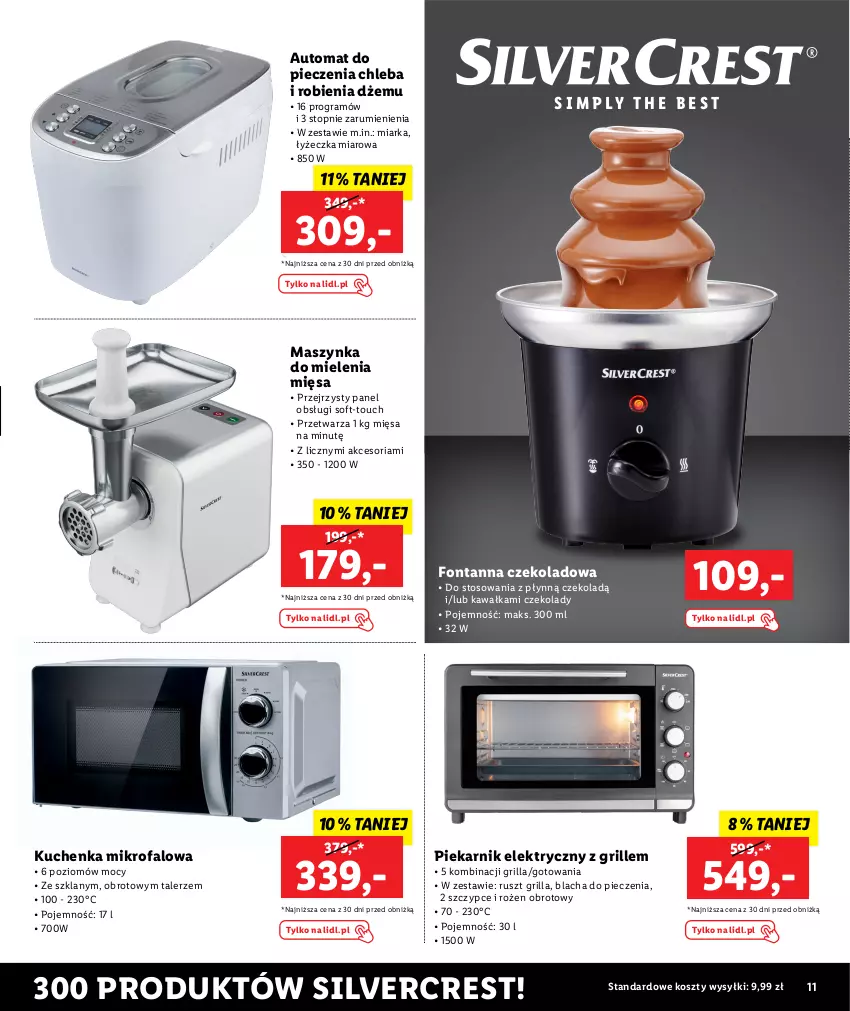 Gazetka promocyjna Lidl - KATALOG SILVERCREST - ważna 01.08 do 31.08.2023 - strona 11 - produkty: Automat do pieczenia chleba, Blacha do pieczenia, Chleb, Dżem, Fa, Gra, Grill, Kawa, Kosz, Kuchenka mikrofalowa, Maszynka, Maszynka do mielenia, Miarka, Piec, Piekarnik, Rum, Silvercrest, Szczypce, Szynka, Talerz, Top