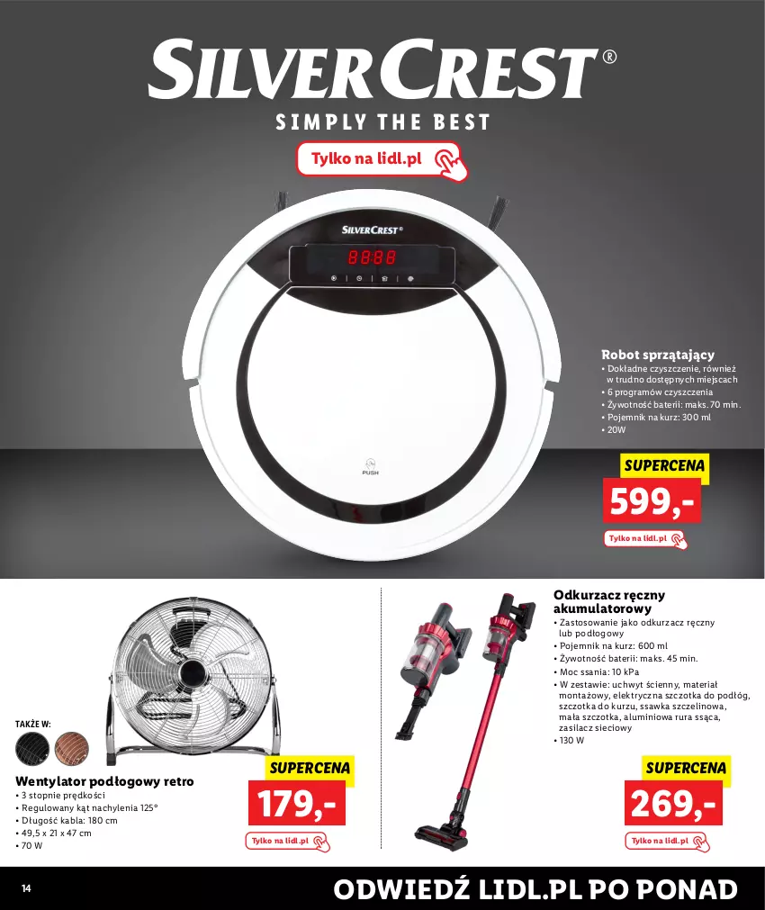 Gazetka promocyjna Lidl - KATALOG SILVERCREST - ważna 01.08 do 31.08.2023 - strona 14 - produkty: Akumulator, Gra, Odkurzacz, Pojemnik, Robot, Robot sprzątający, Rura, Szczotka, Top