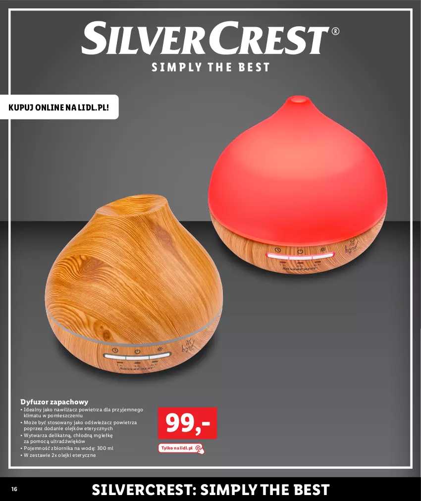 Gazetka promocyjna Lidl - KATALOG SILVERCREST - ważna 01.08 do 31.08.2023 - strona 16 - produkty: Dyfuzor zapachowy, Nawilżacz powietrza, Odświeżacz powietrza, Olej, Silvercrest