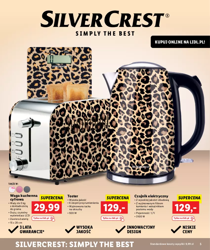 Gazetka promocyjna Lidl - KATALOG SILVERCREST - ważna 01.08 do 31.08.2023 - strona 5 - produkty: Czajnik, Czajnik elektryczny, Gra, Kosz, Rama, Rum, Silvercrest, Sok, Top, Toster, Waga