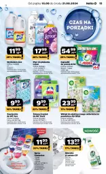 Gazetka promocyjna Netto - Artykuły spożywcze - Gazetka - ważna od 21.08 do 21.08.2024 - strona 15 - produkty: Domestos, Cif, Zawieszka do wc, Air Wick, Duck, Mleczko, Płyn do płukania, Flora, Ariel, Kapsułki do prania, Lenor