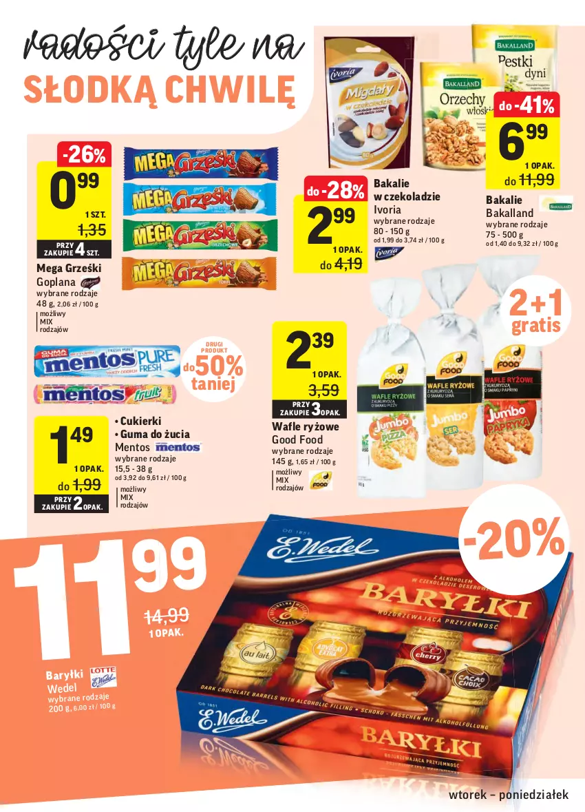 Gazetka promocyjna Intermarche - Gazetka tygodnia - ważna 13.04 do 19.04.2021 - strona 22 - produkty: Bakalland, Cukier, Cukierki, Goplana, Gra, Grześki, Guma do żucia, LANA, Mentos, Ryż, Wafle